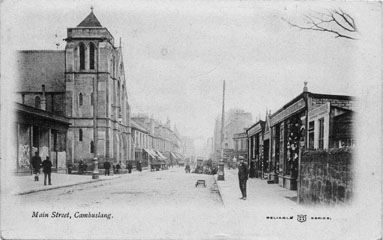 Main Street at Rosebank Church cira 1890's - Card dated 1911 - Reliable Series